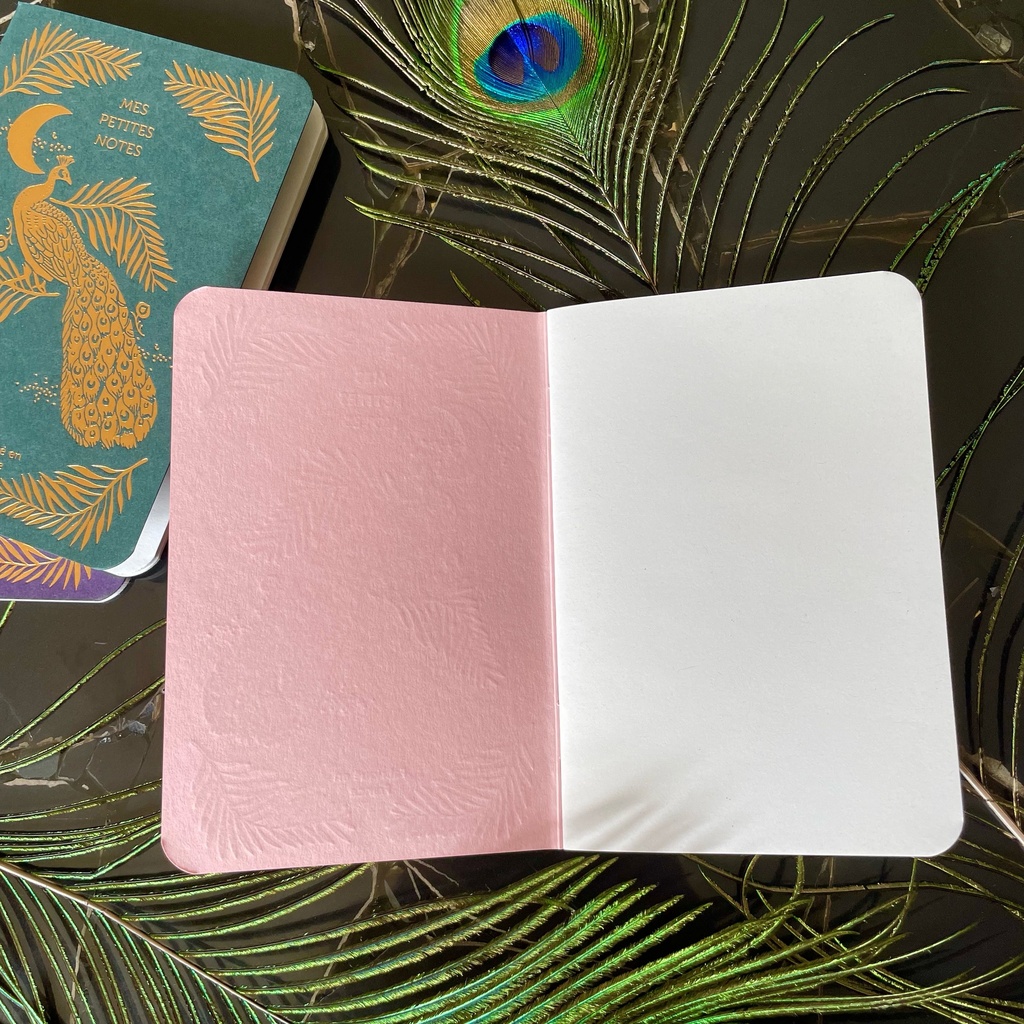 Trio de carnets "Paon"